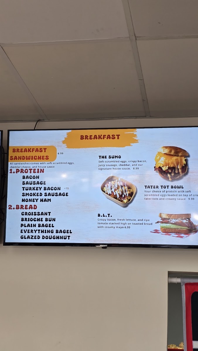 Sumo Doughnuts menu board