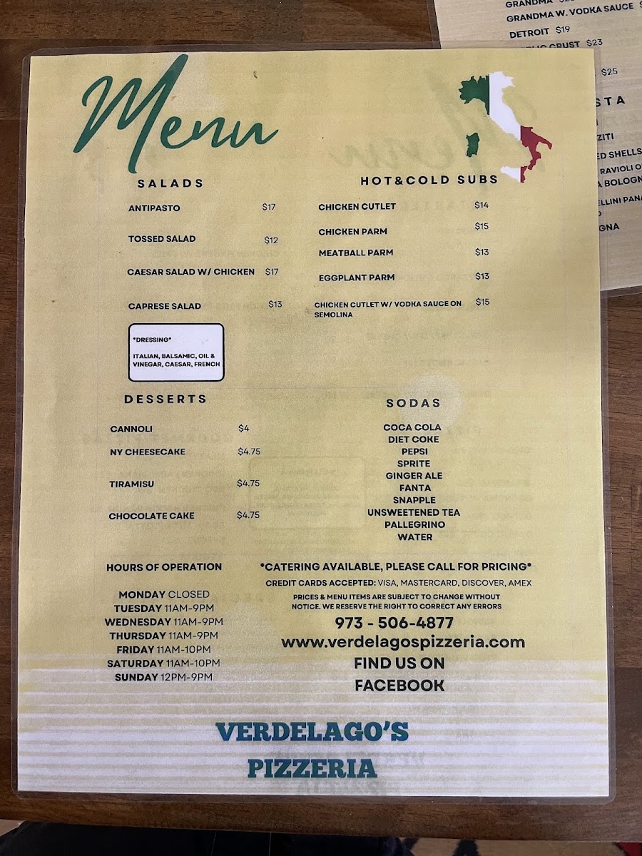 VERDELAGO'S PIZZERIA