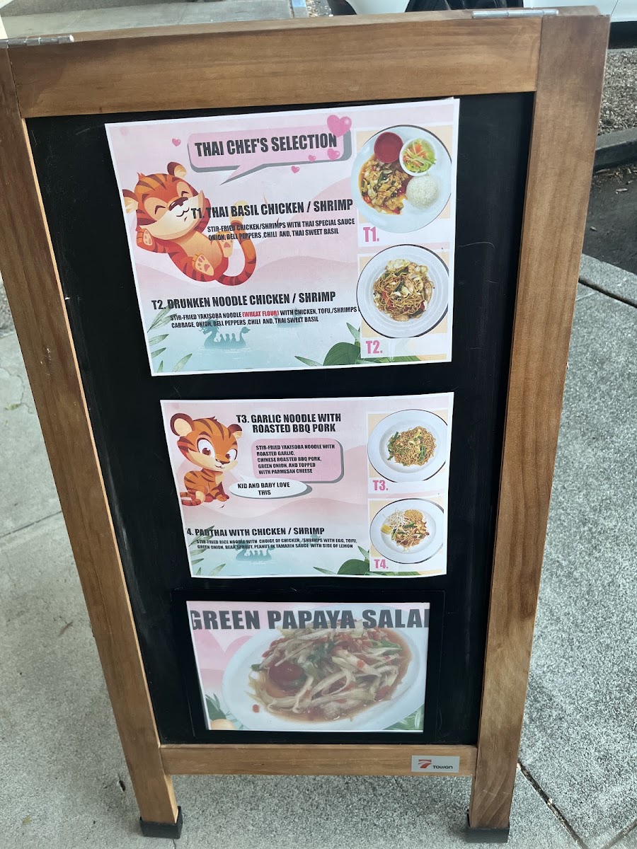 Pho Vy menu board