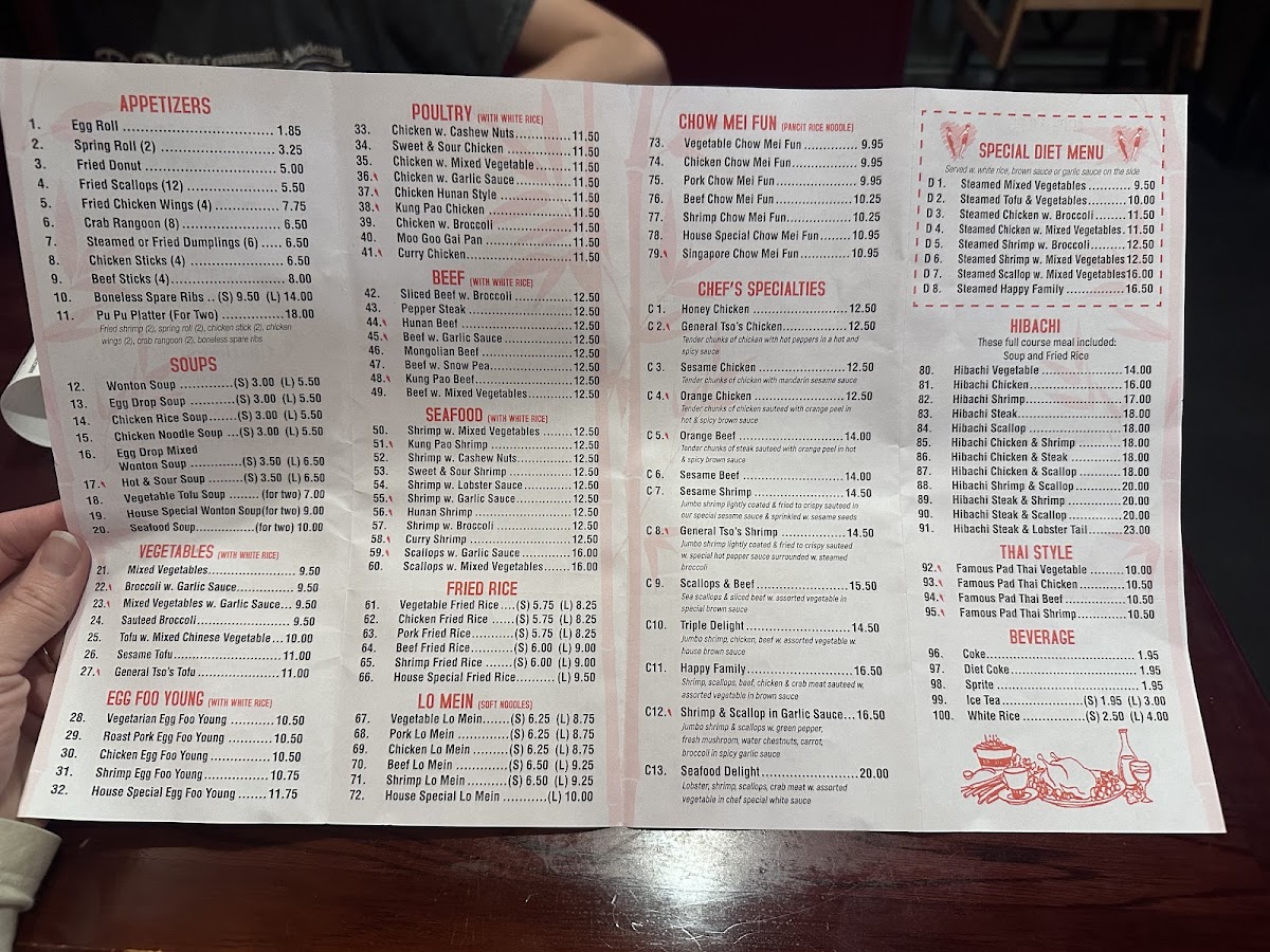 Yummy Yummy menu board