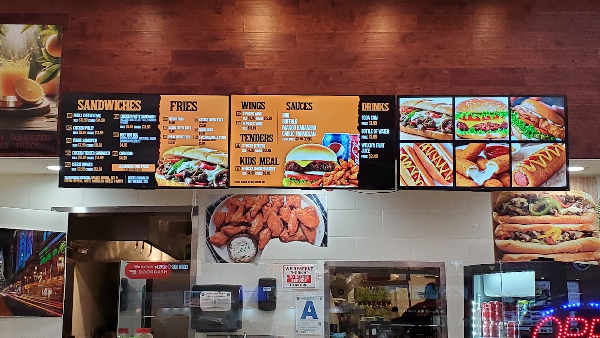 AB’s Philly Steak menu board