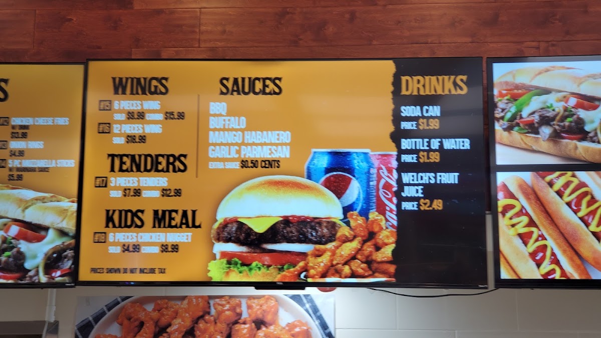 AB’s Philly Steak menu board