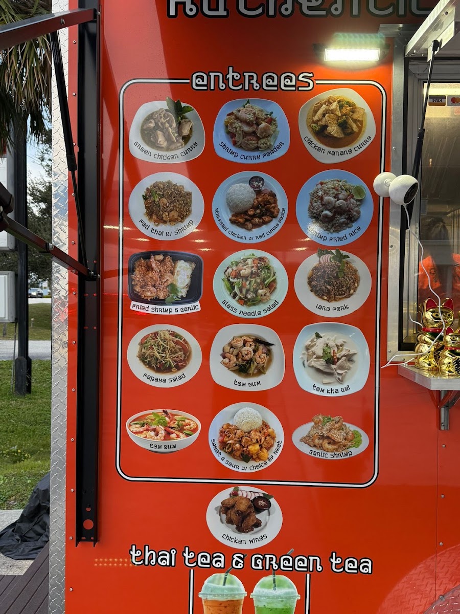 Bengal Tiger Thai Cuisine menu board