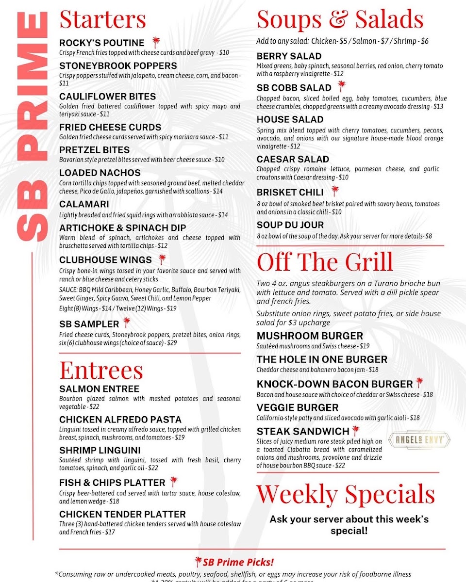 SB Prime menu board