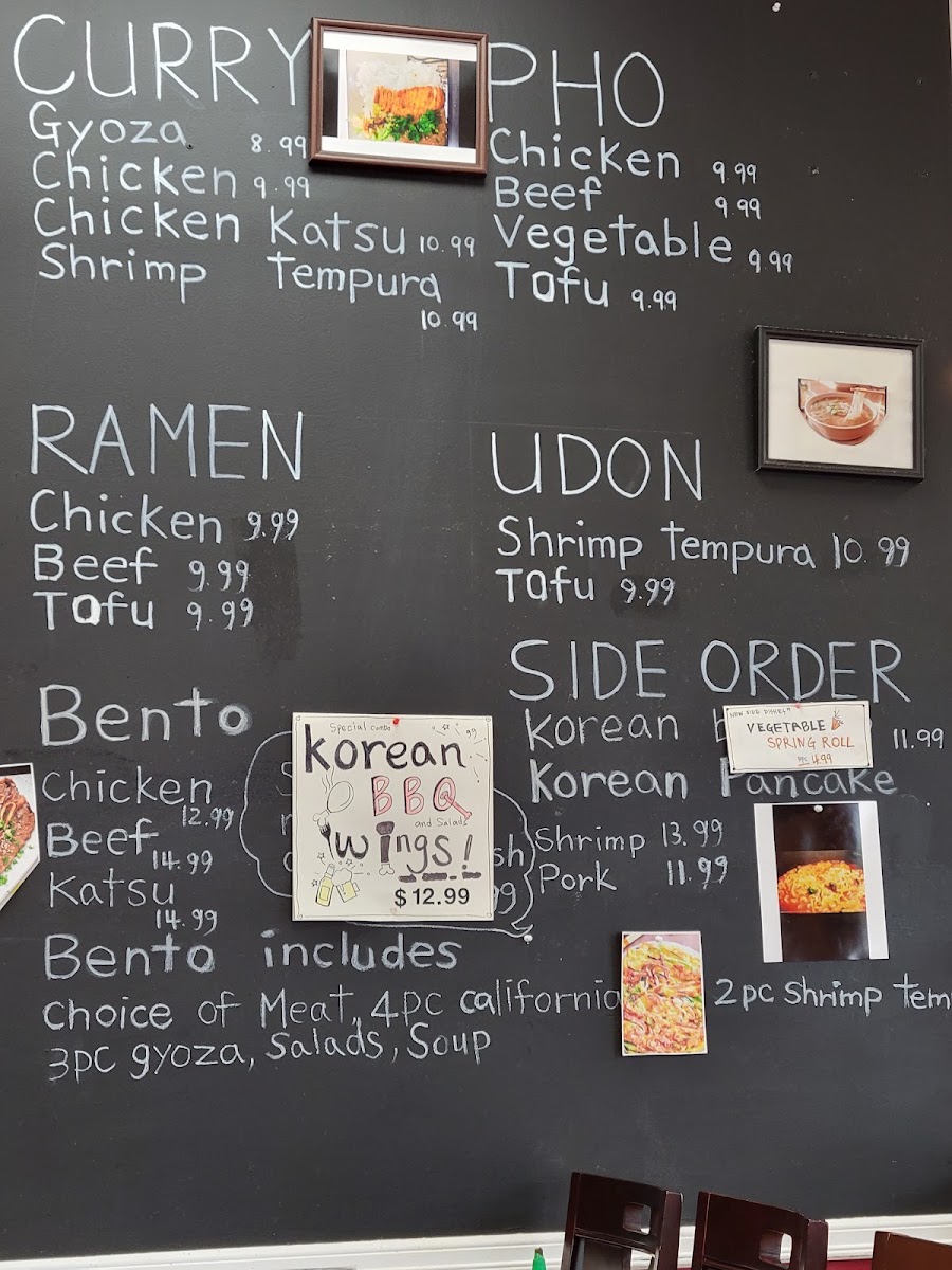 Happy At the Bay Teriyaki menu board