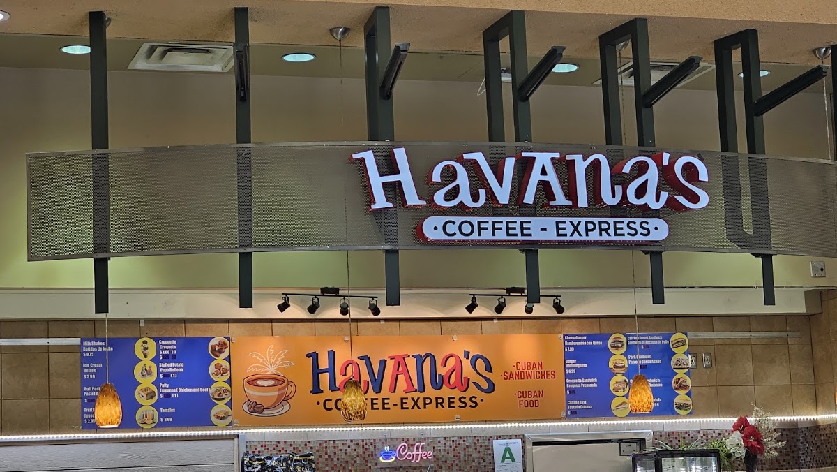 Havanas Coffee Express menu board