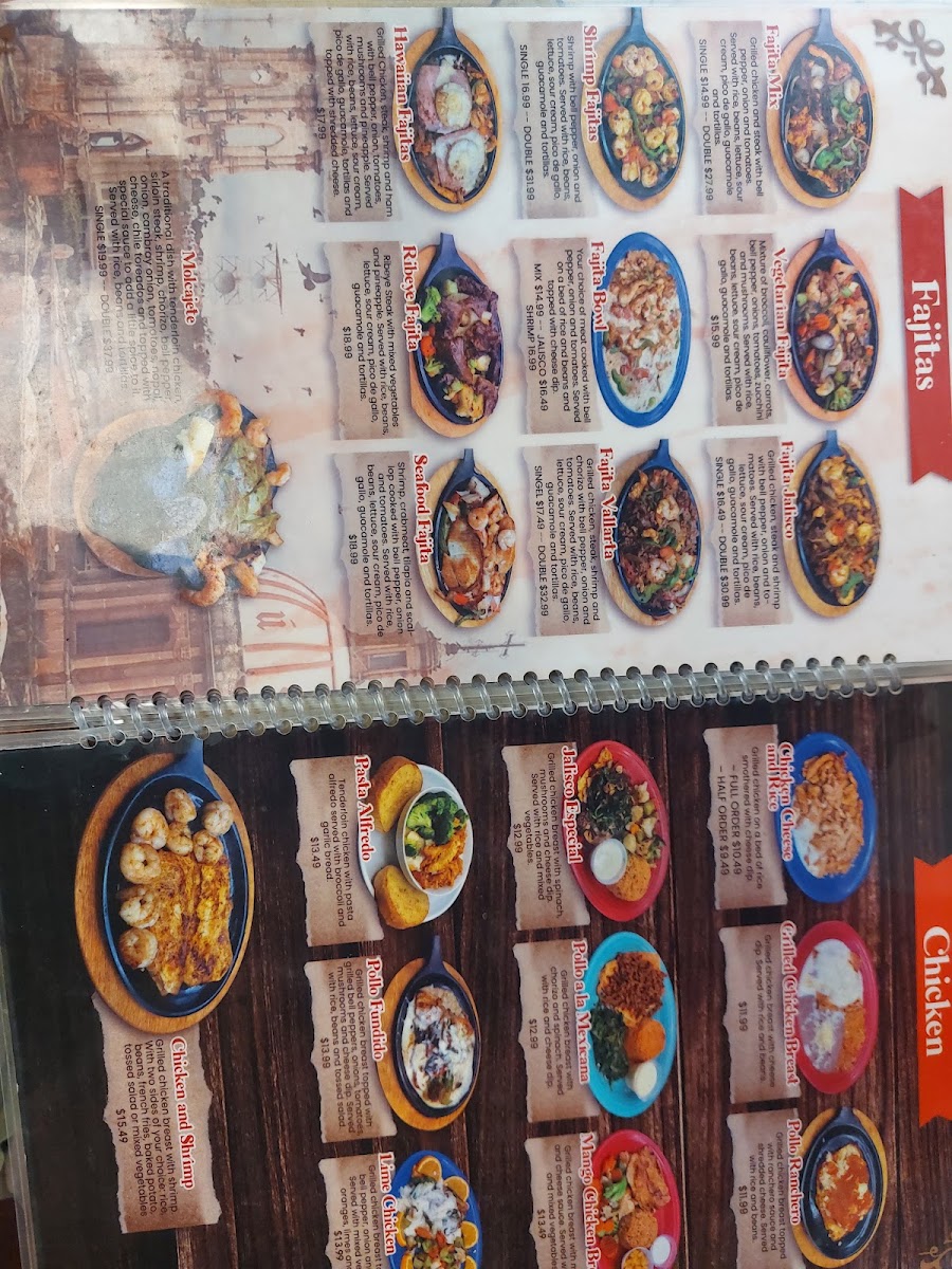 El Vallarta menu board