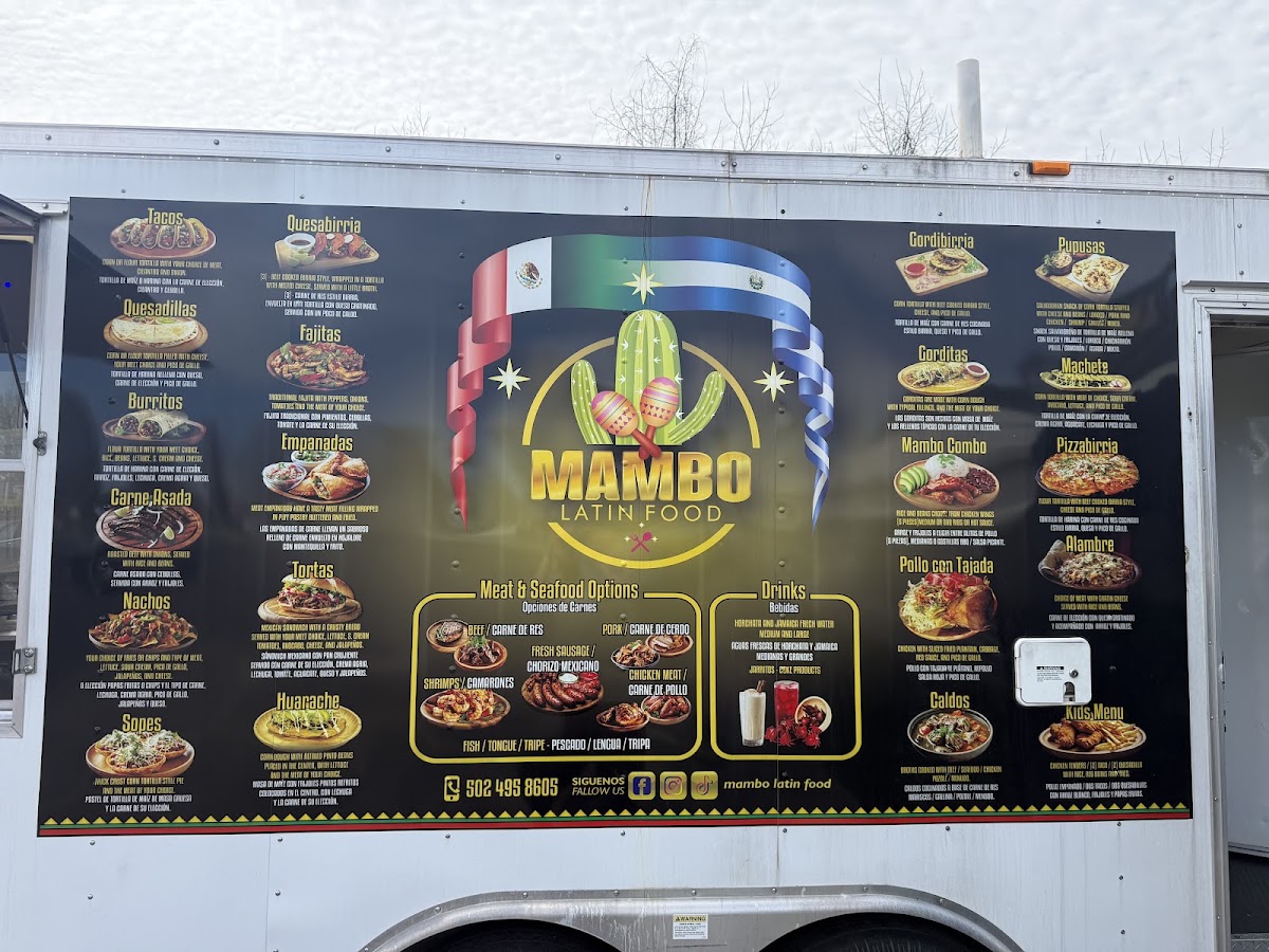 Mambo Latin Food ( Truck) menu board