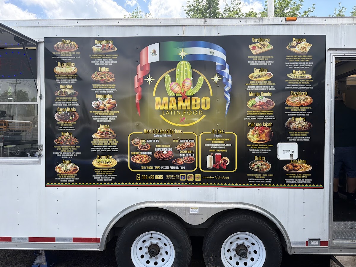 Mambo Latin Food ( Truck) menu board