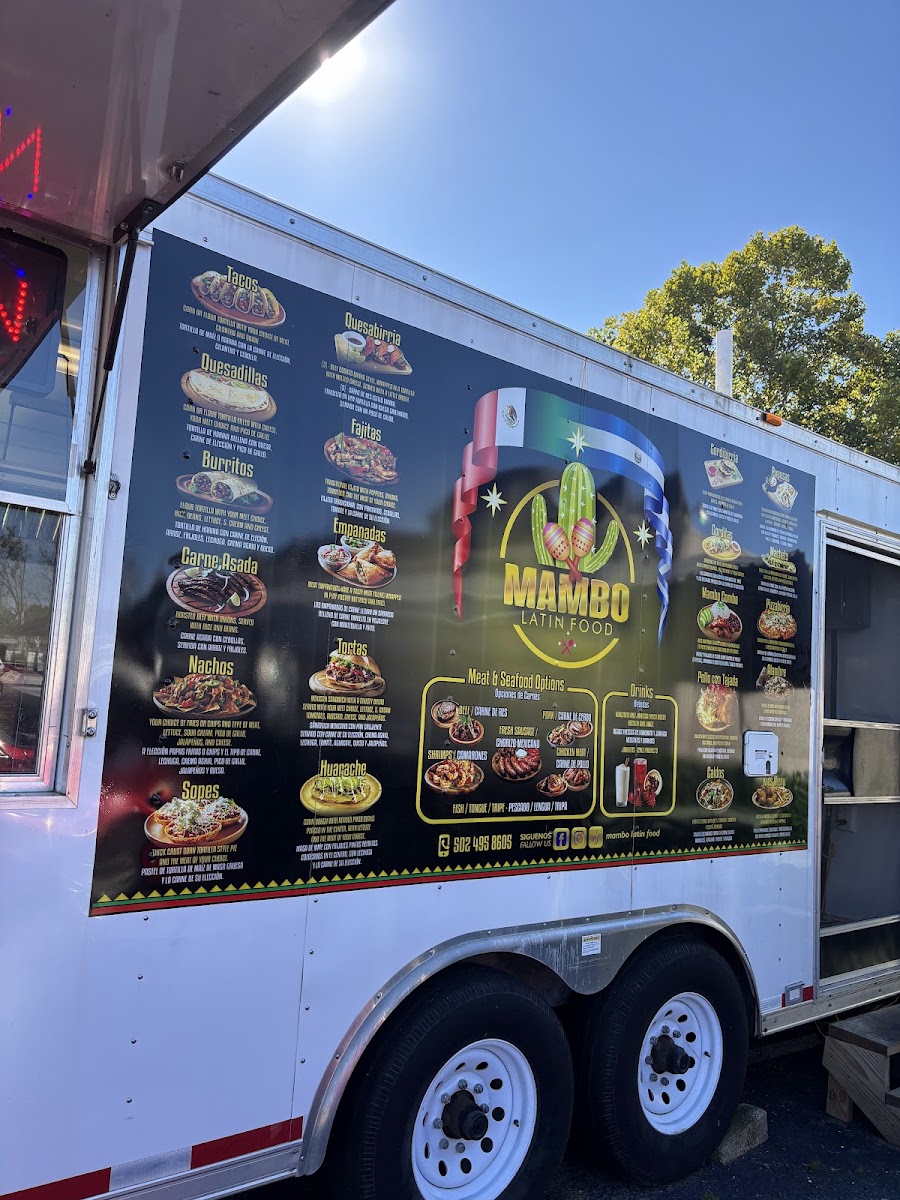 Mambo Latin Food ( Truck) menu board