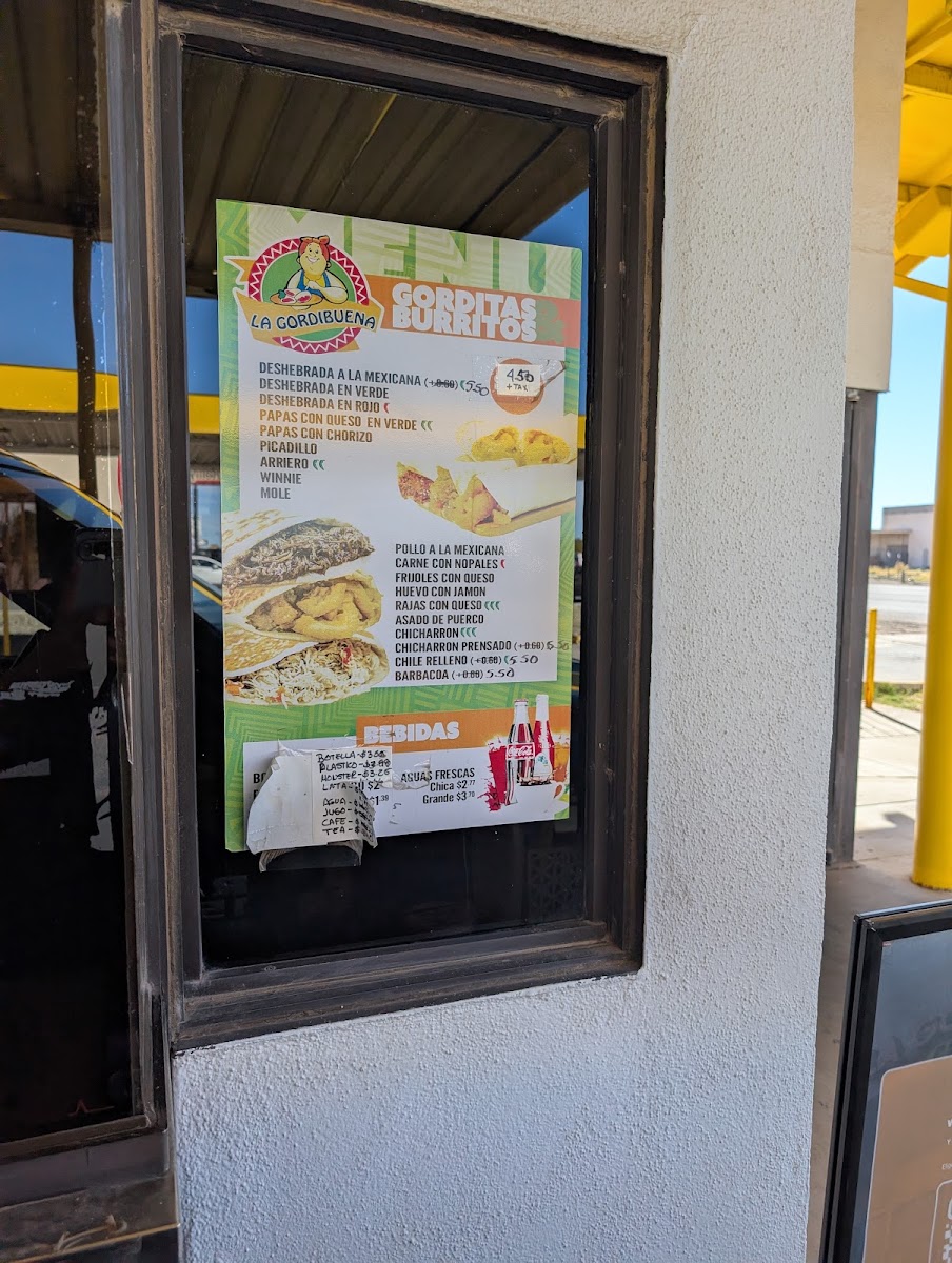 La Gordibuena Doniphan menu board