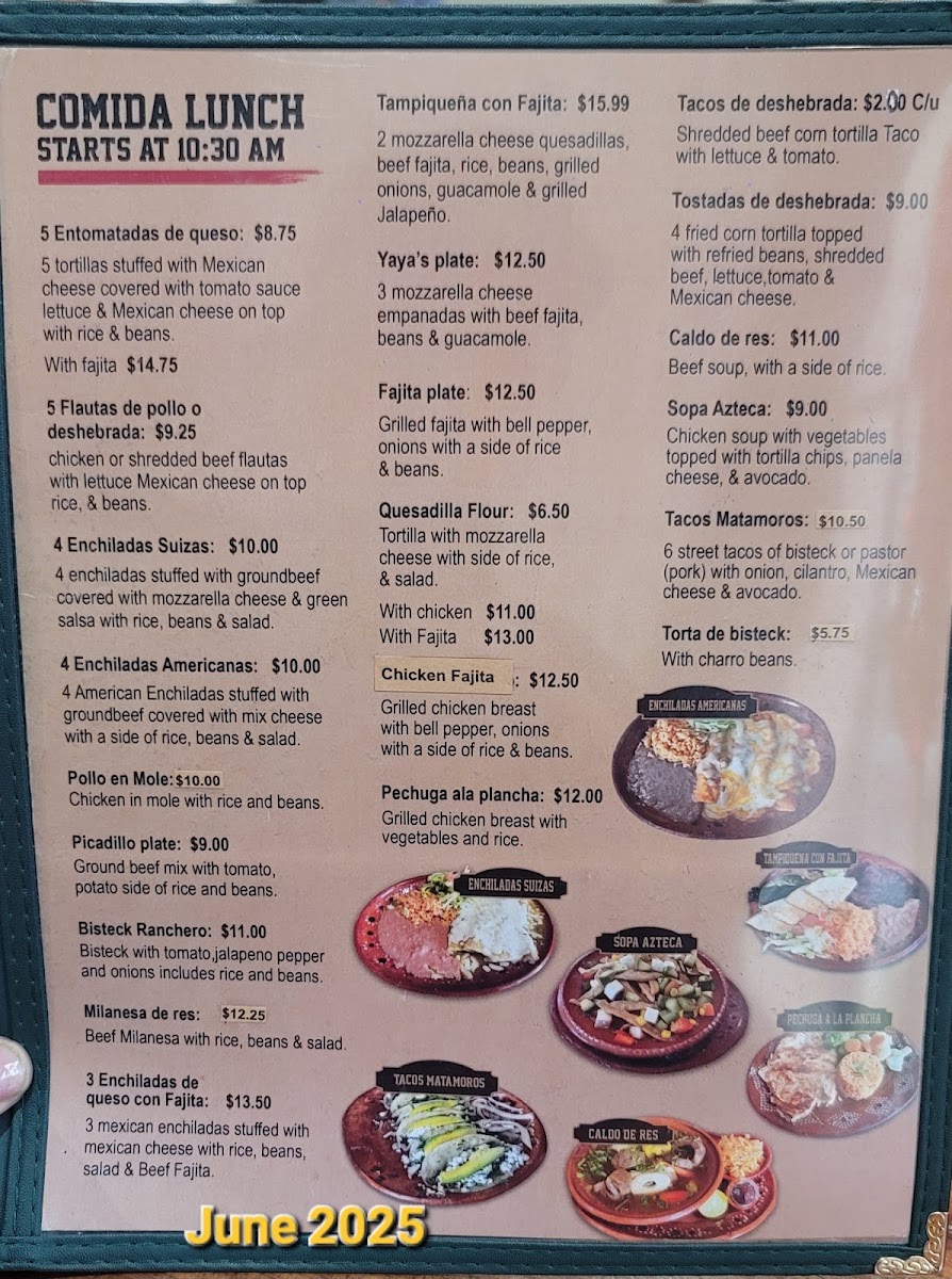 El Jefe menu board
