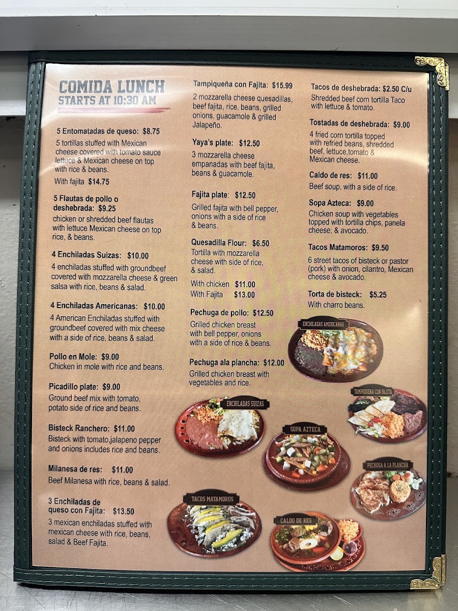 El Jefe menu board