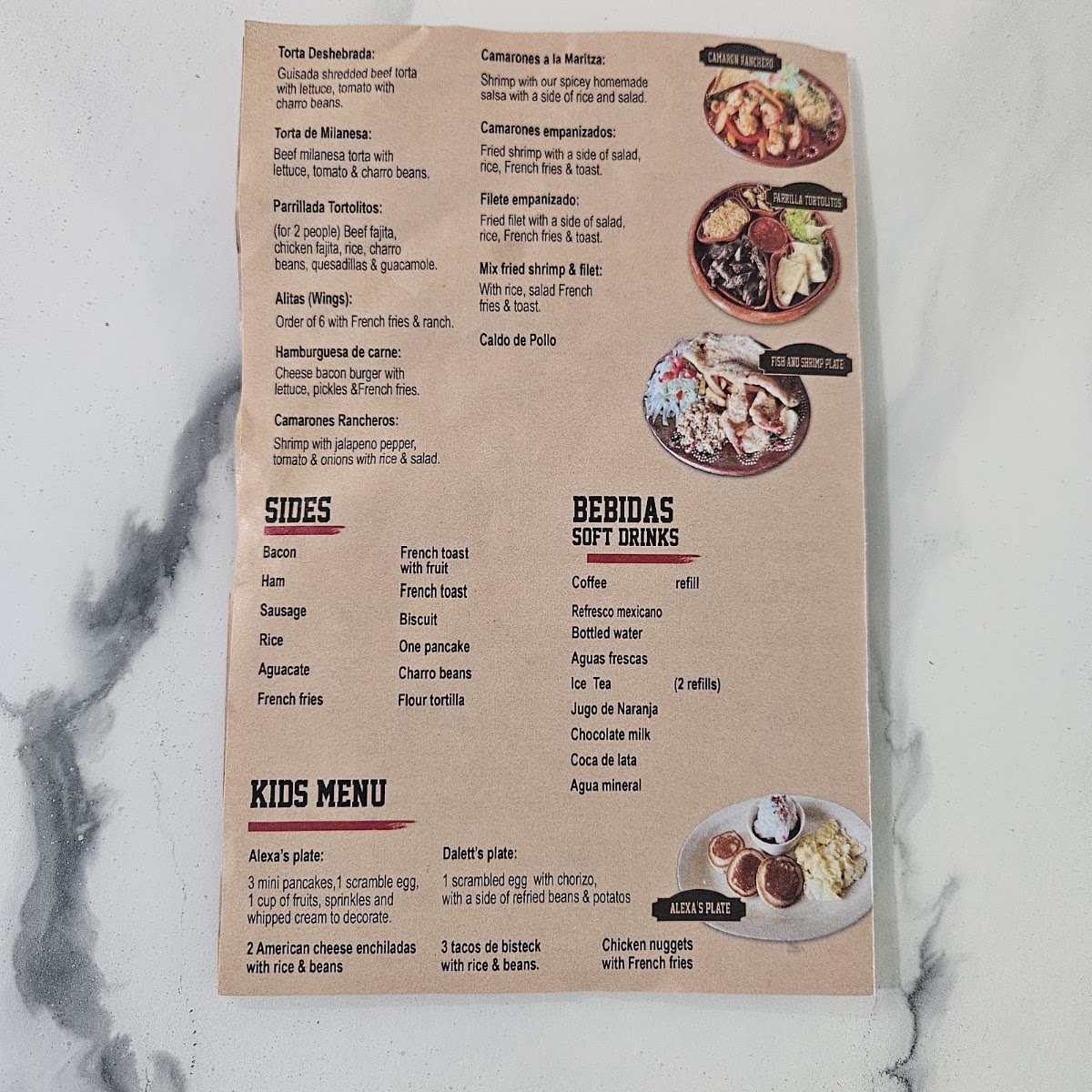 El Jefe menu board