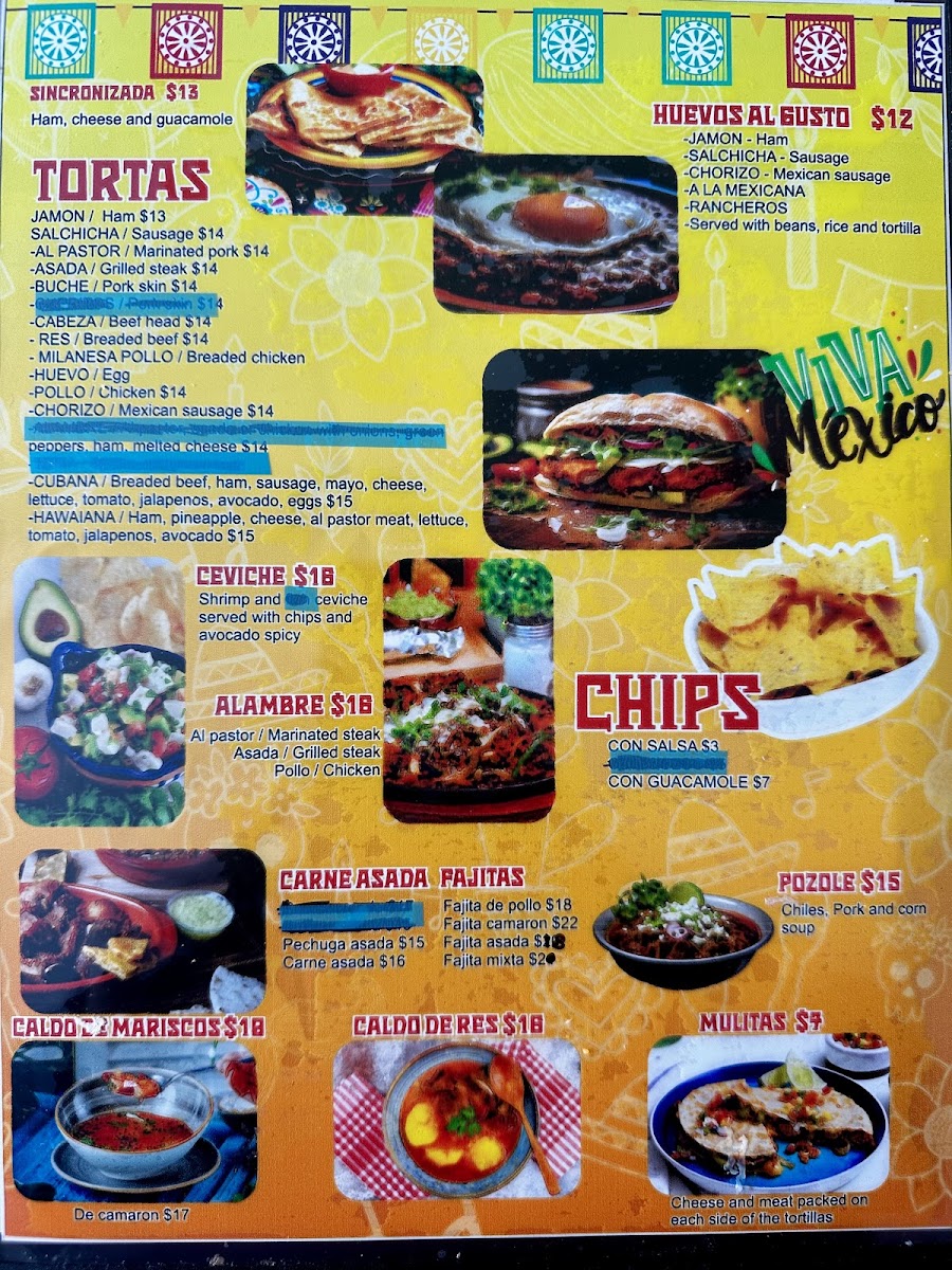 Taquería El Milagro | Mexican menu board