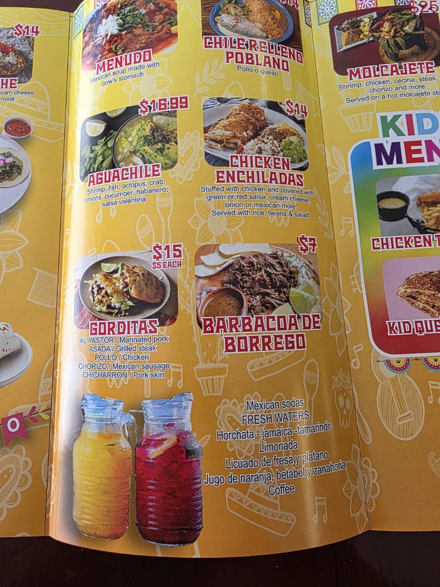 Taquería El Milagro | Mexican menu board