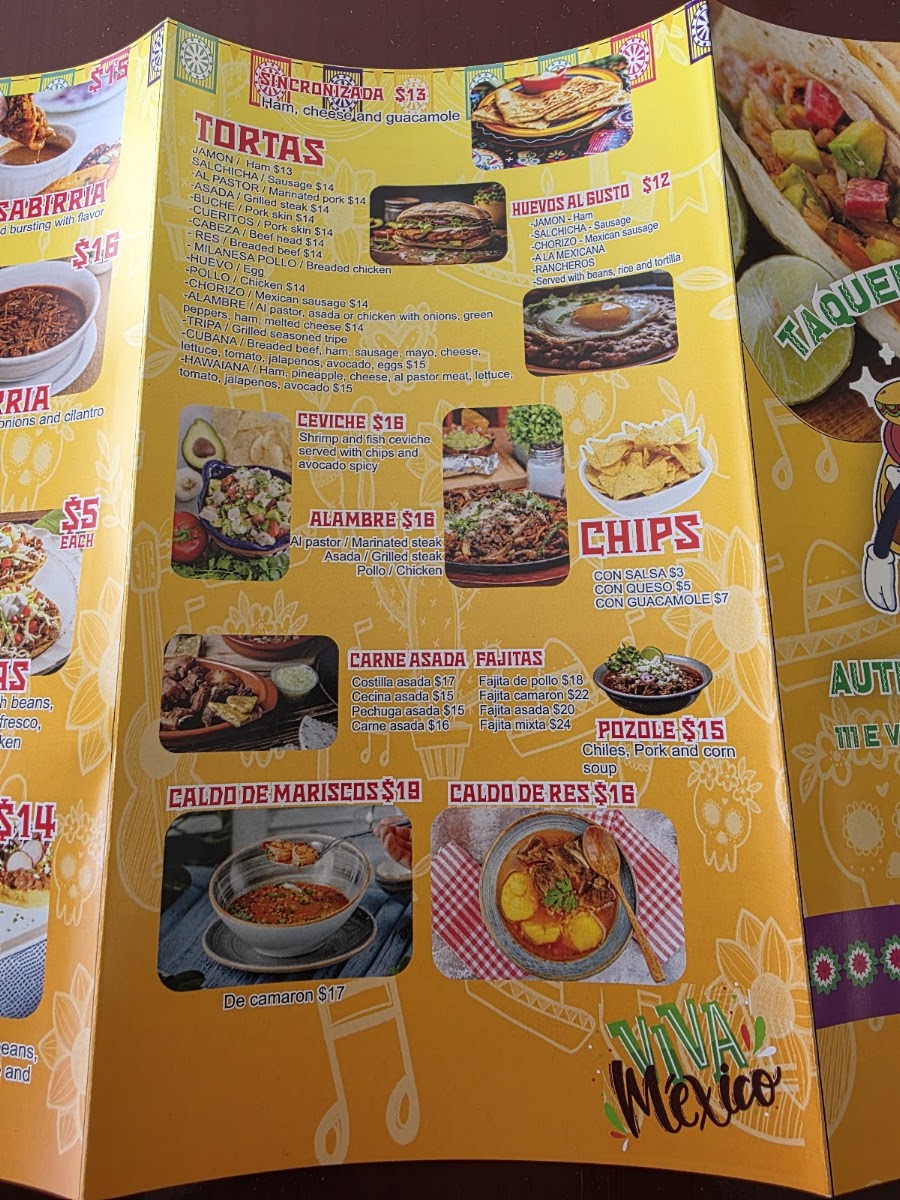 Taquería El Milagro | Mexican menu board