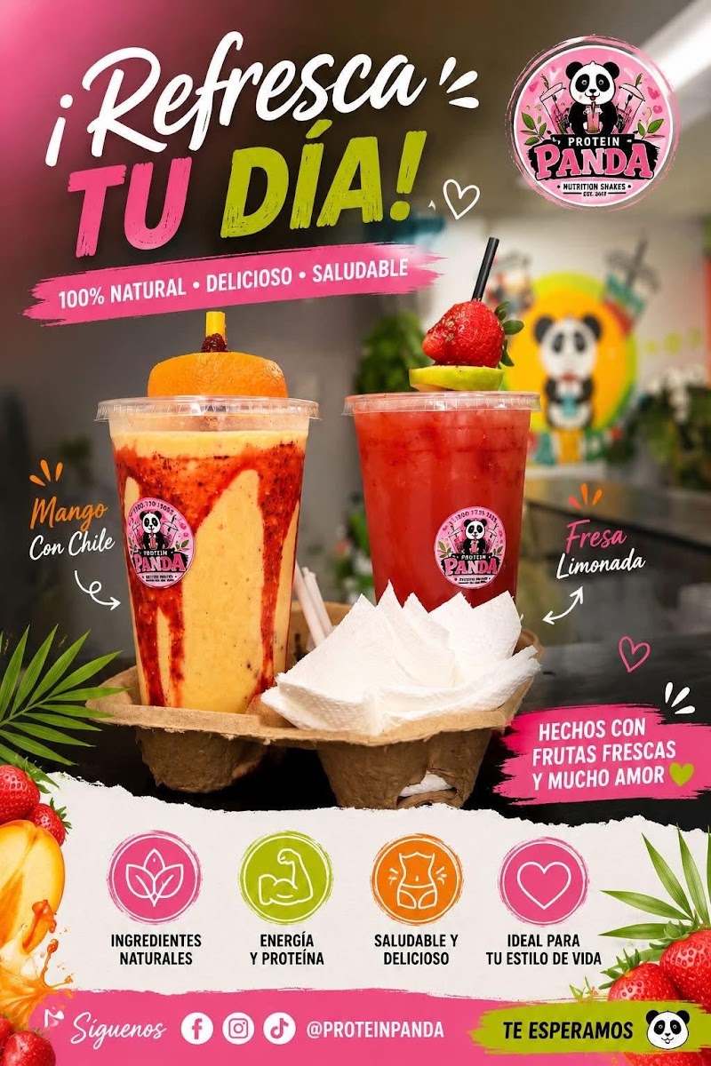 Protein Panda menu board