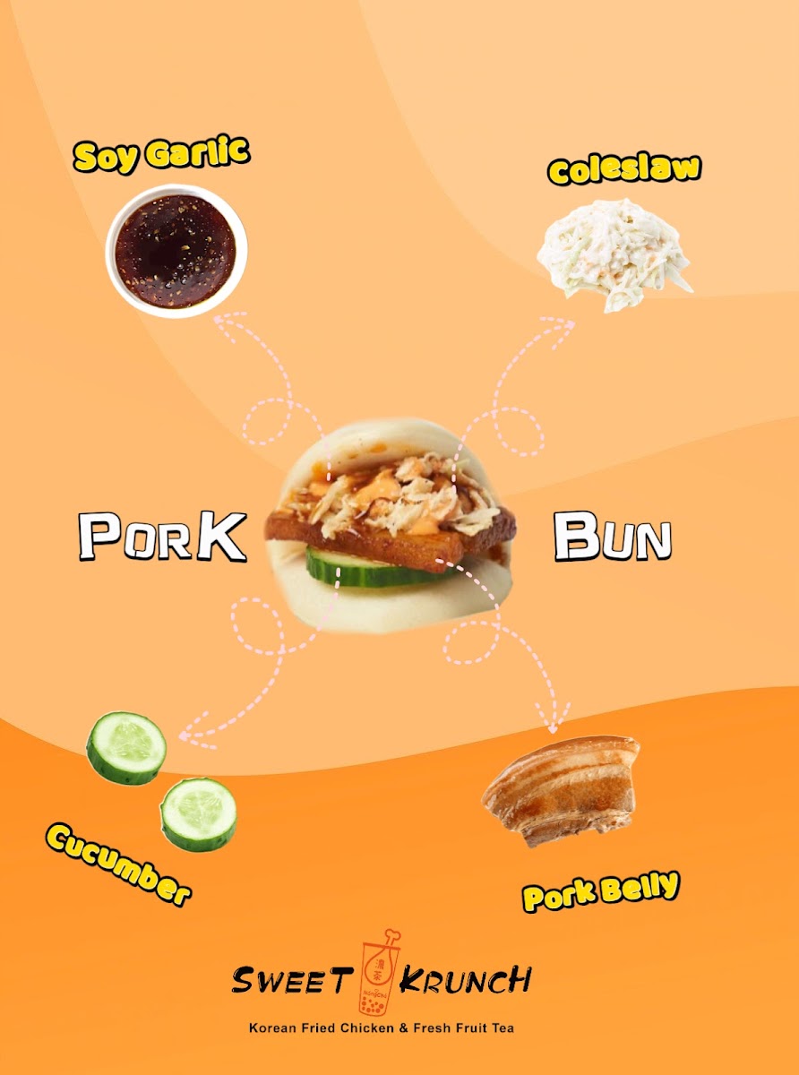 Sweet Krunch McDonough Korean Fried Chicken&Boba Tea menu board