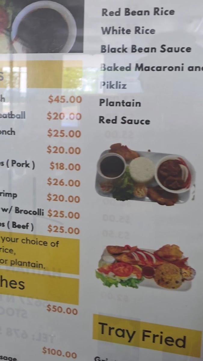 Hyppolite Family Restaurant menu board