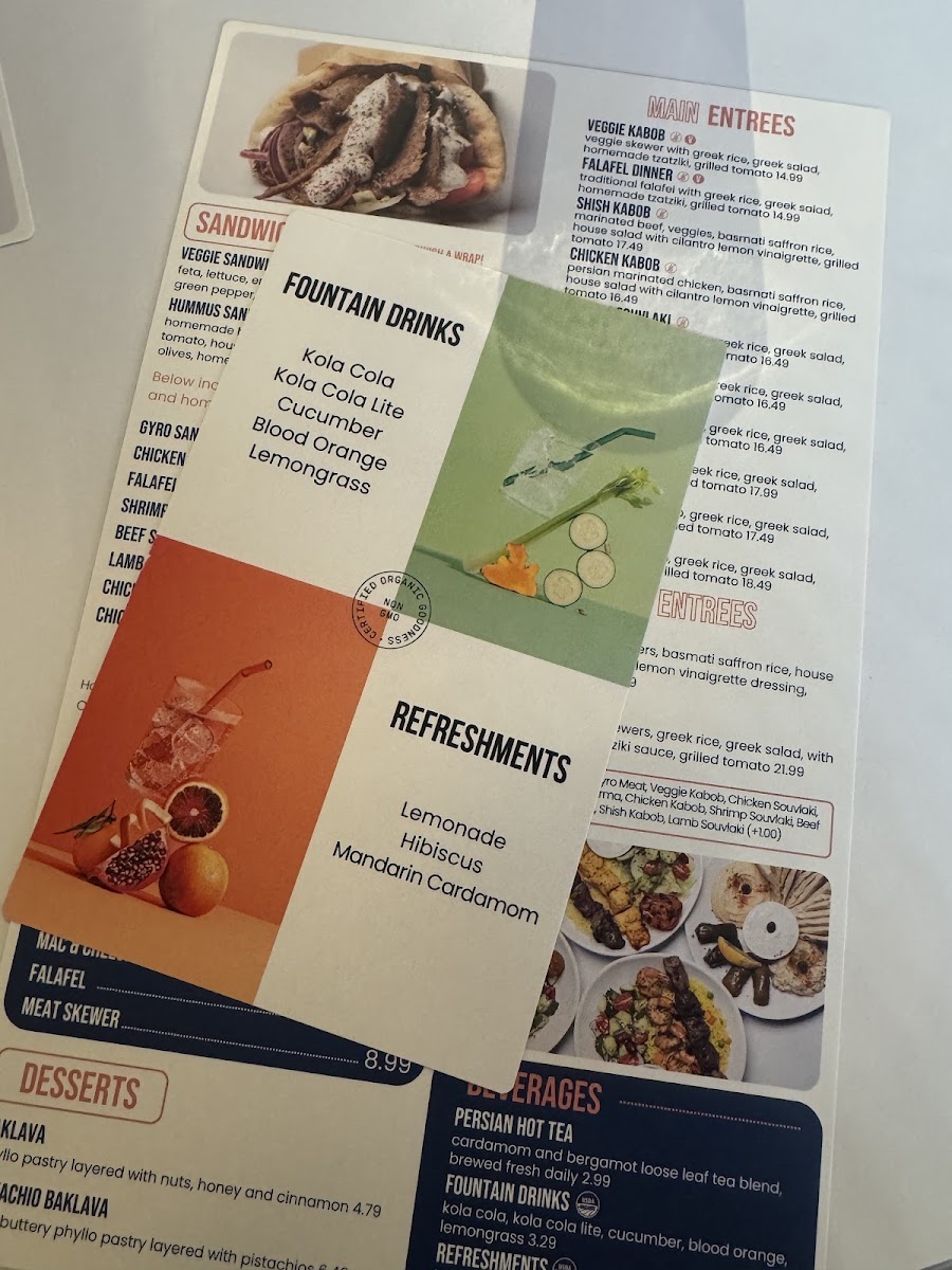 Zullee | Mediterranean Grill menu board