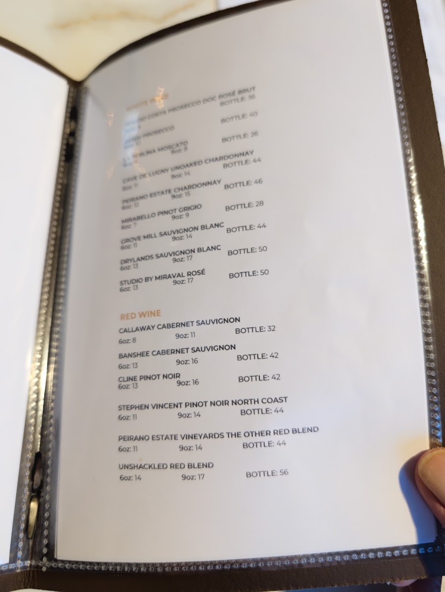 Trade Street Social menu board