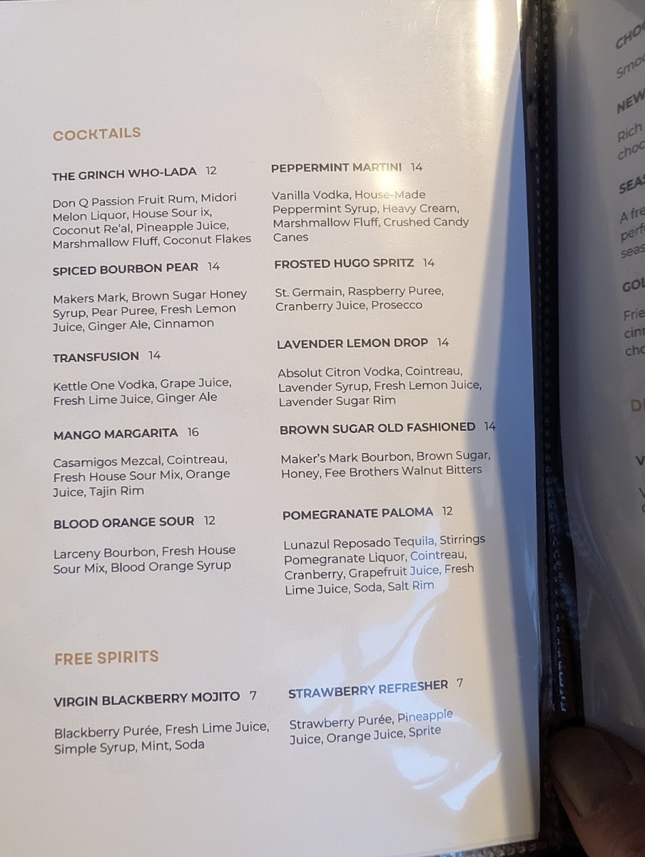 Trade Street Social menu board