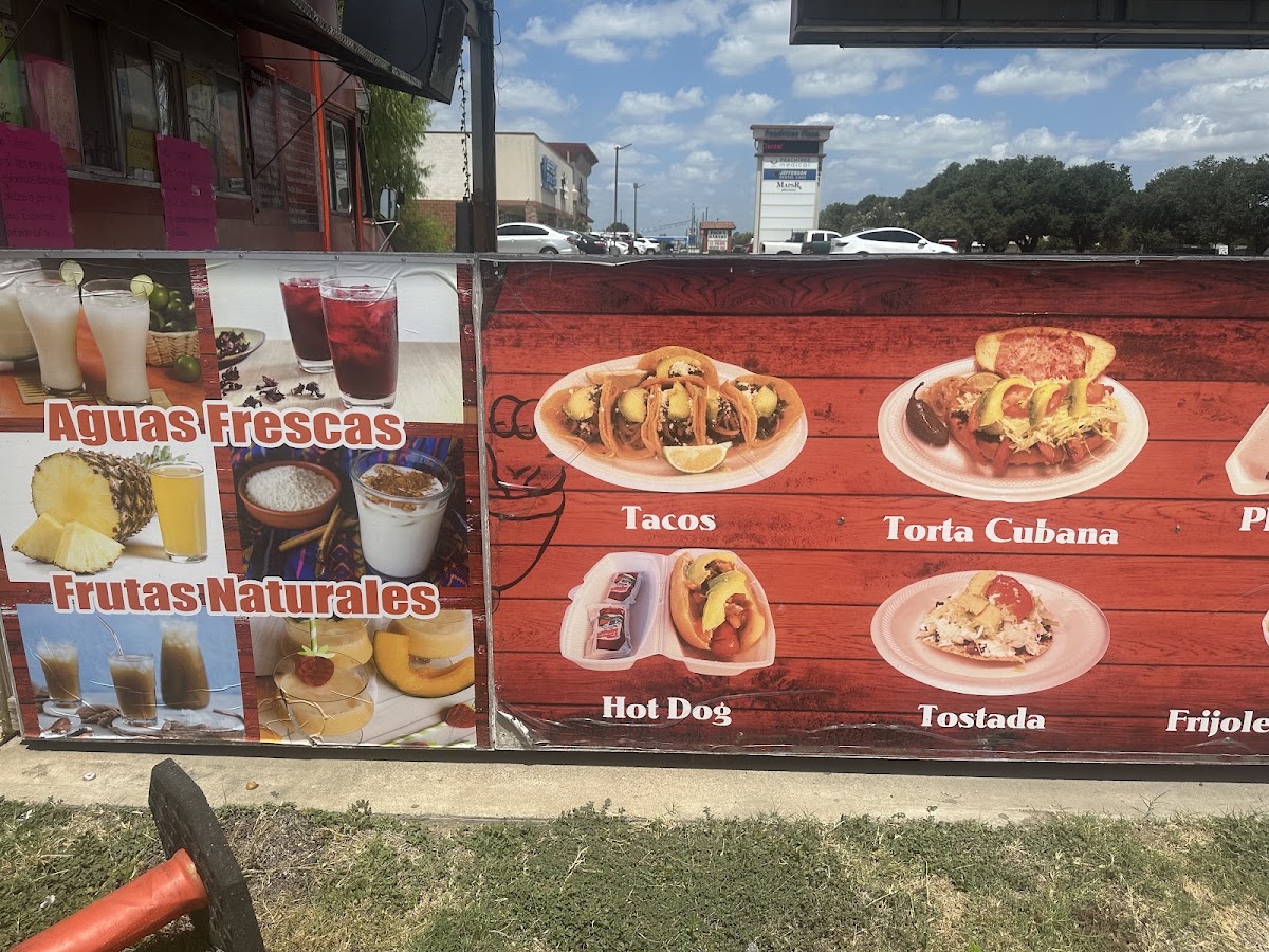 El Mejor Taco (Food Truck) menu board