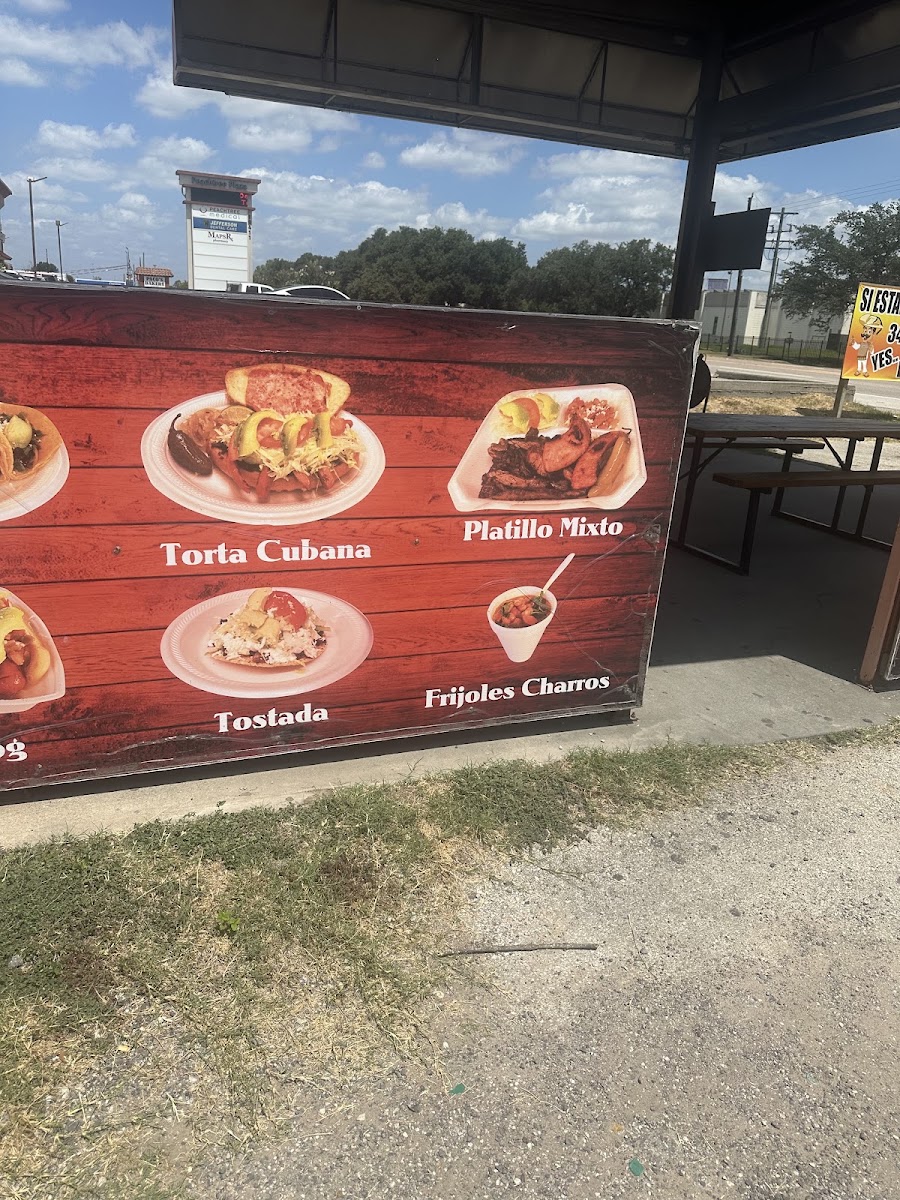 El Mejor Taco (Food Truck) menu board