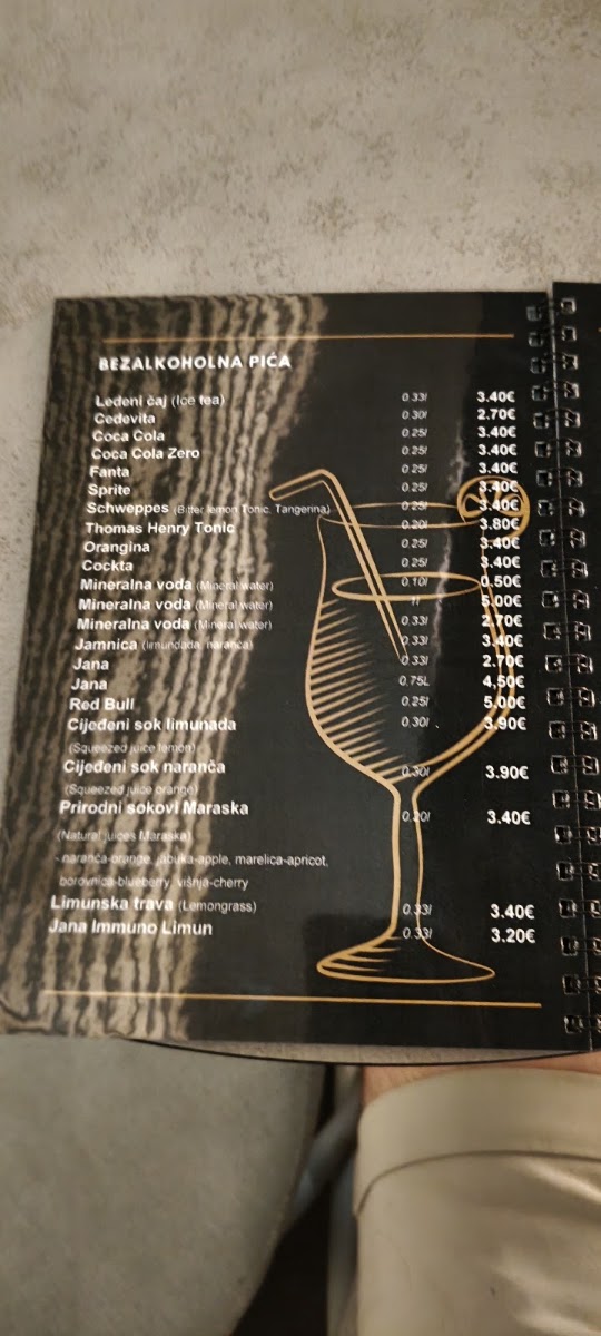 Pejo Cafe menu board
