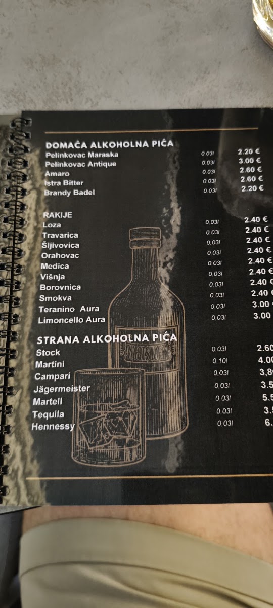 Pejo Cafe menu board