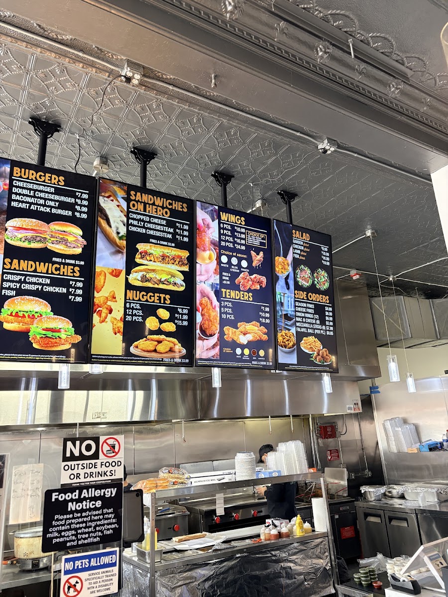 Halal Munchies menu board