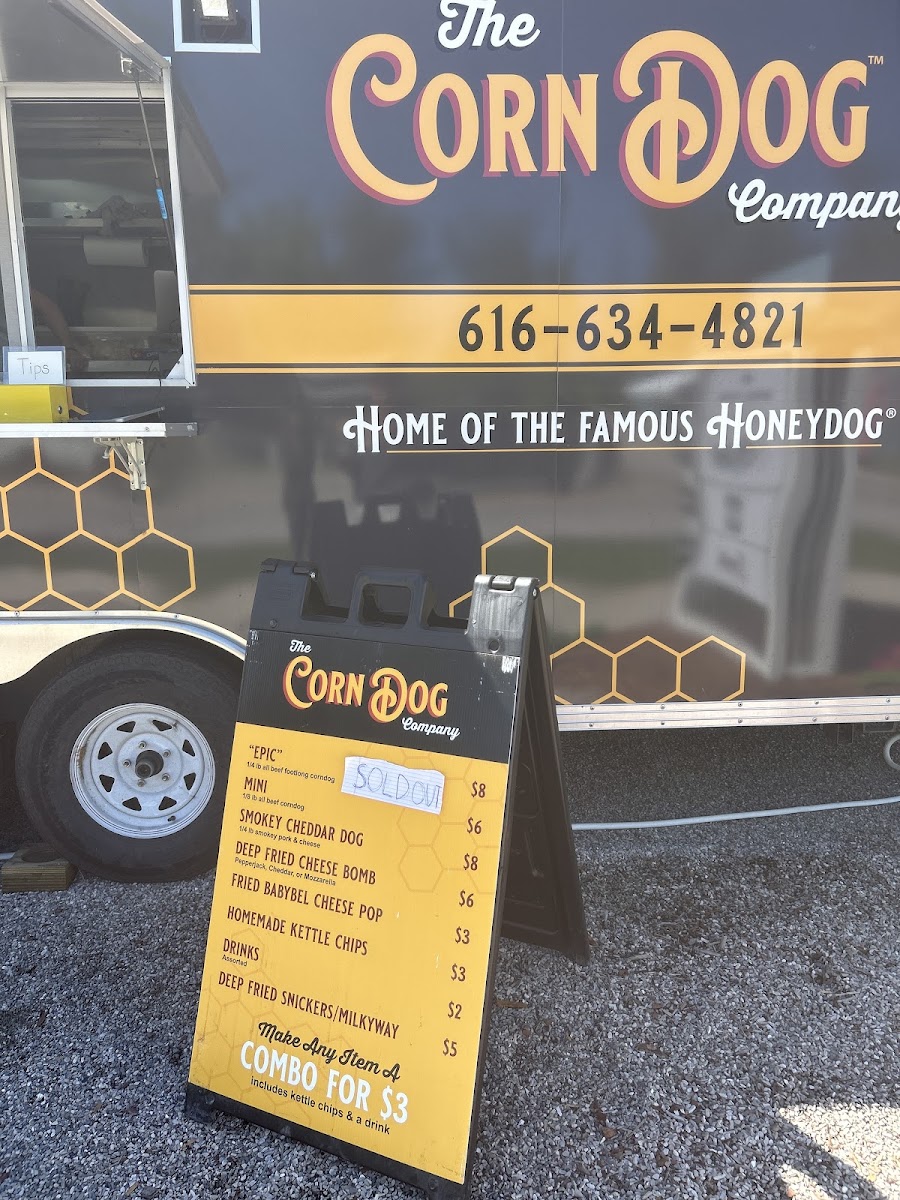 The Corndog Company menu board