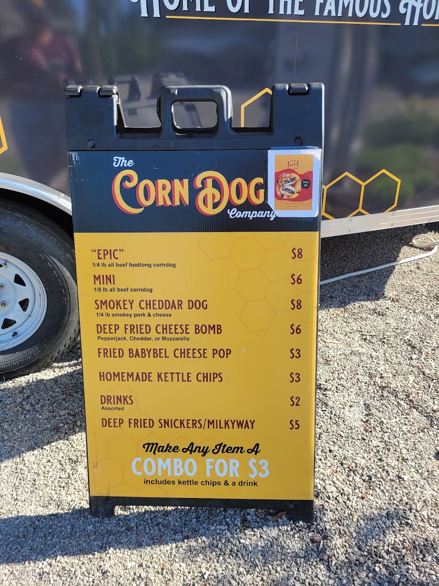 The Corndog Company menu board