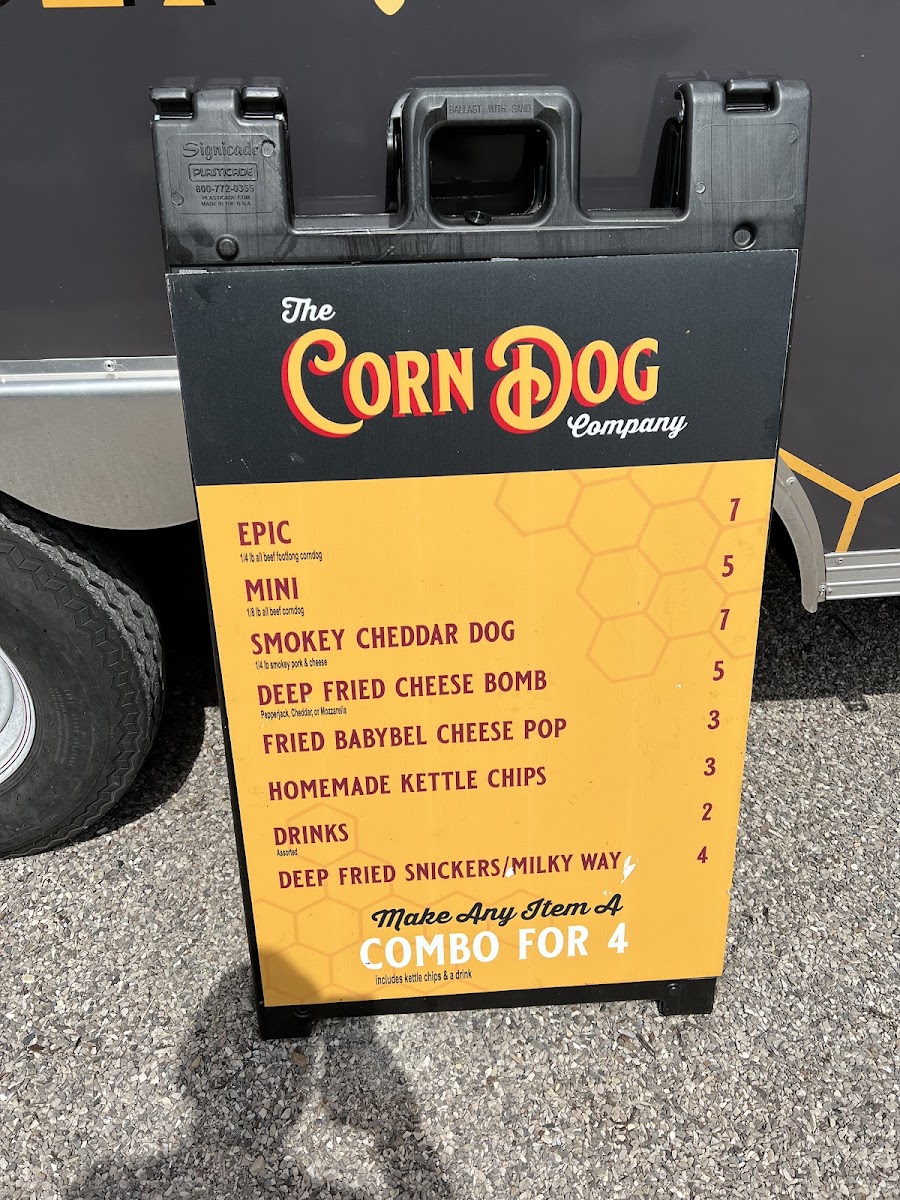 The Corndog Company menu board