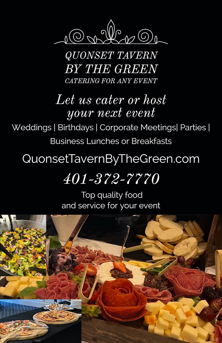 Quonset Tavern By The Green menu board