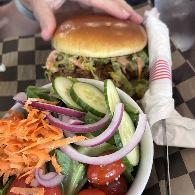 Pulled Pork Sandwich with Side Salad
