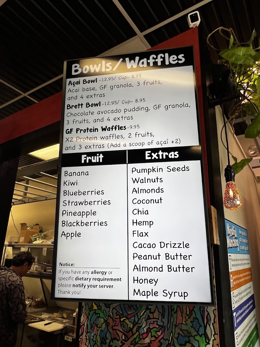 Tasteful menu board