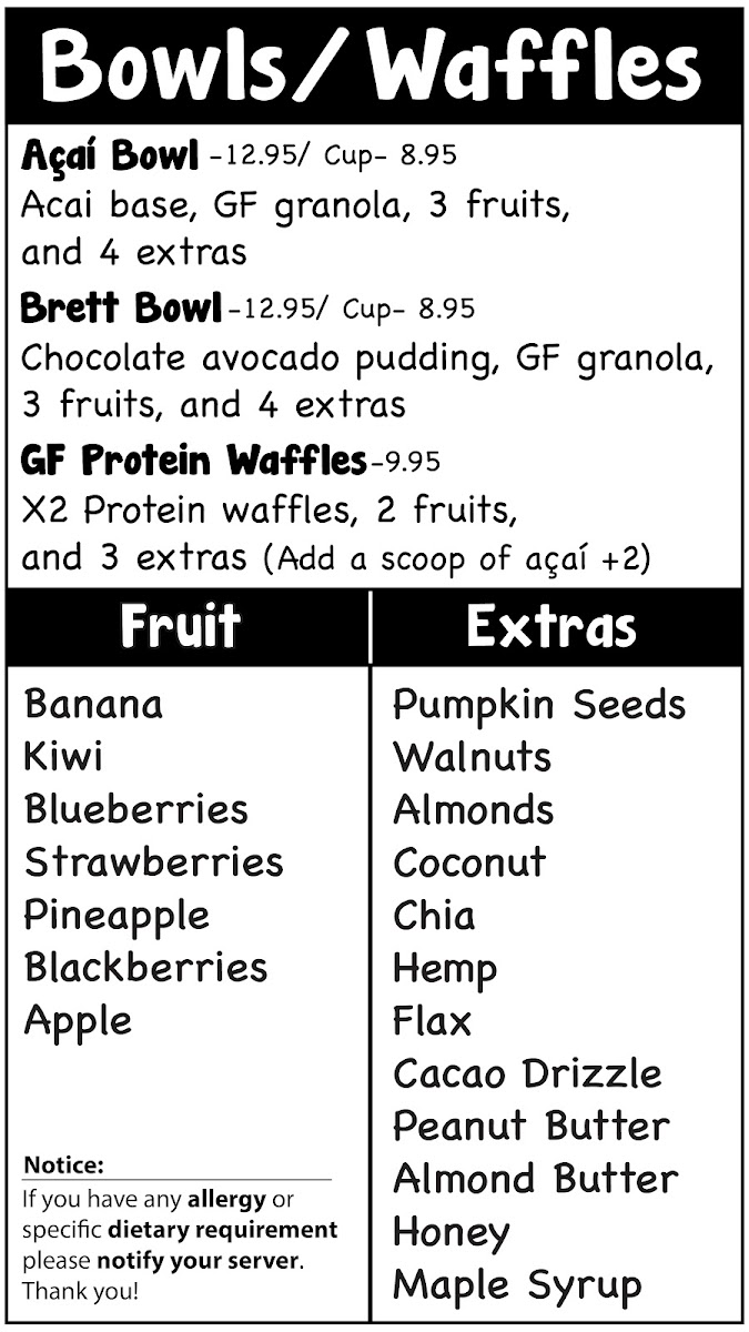 Tasteful menu board