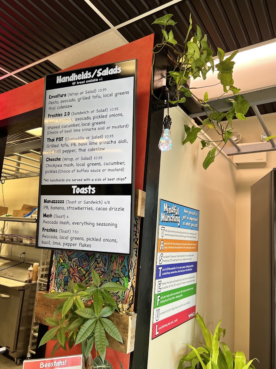 Tasteful menu board