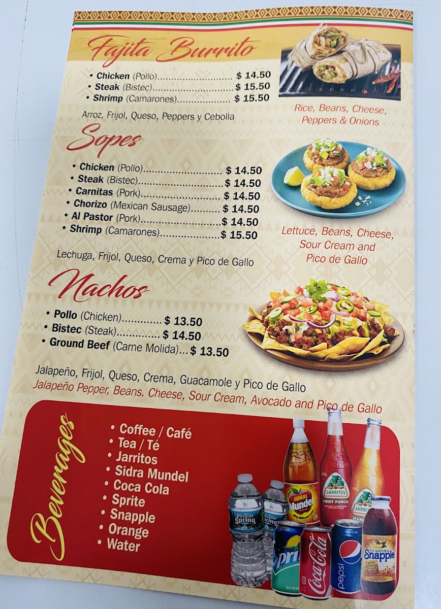 The Mexican Deli menu board