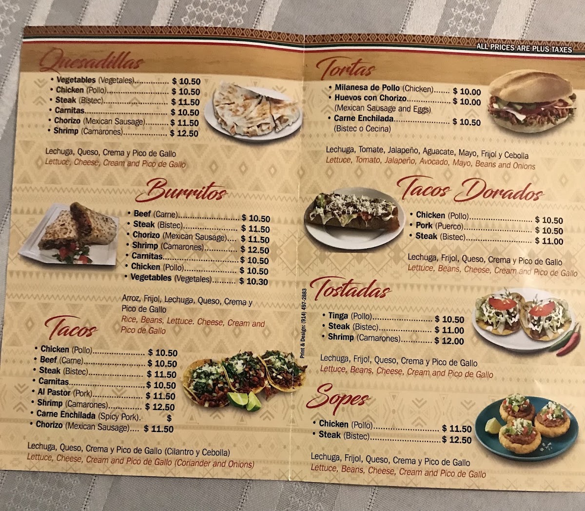 The Mexican Deli menu board