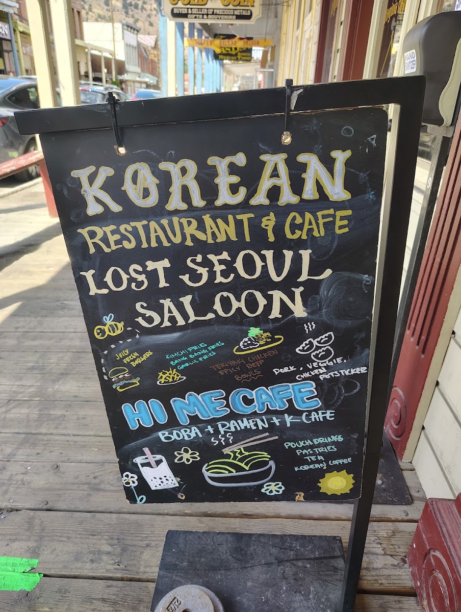 Lost Seoul Saloon menu board