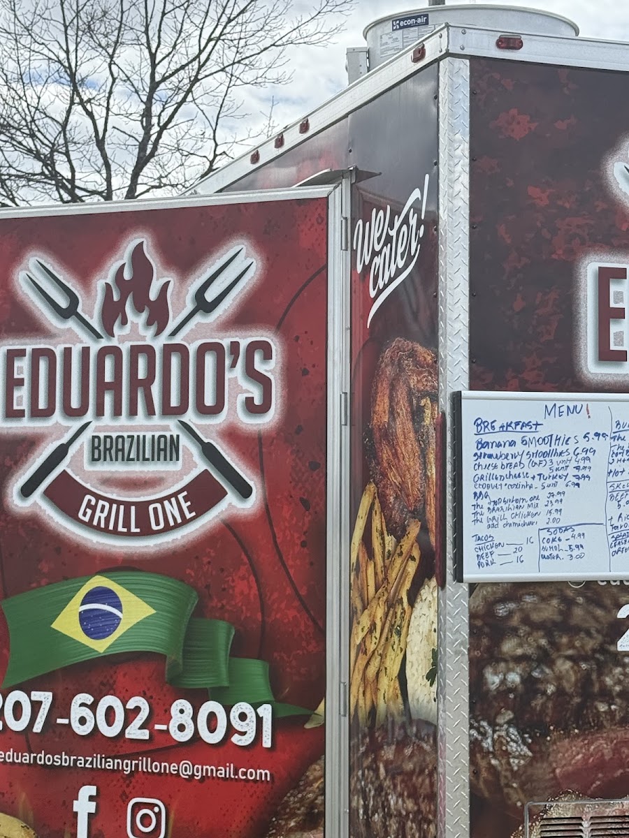 Eduardo's Brazilian Grill One menu board