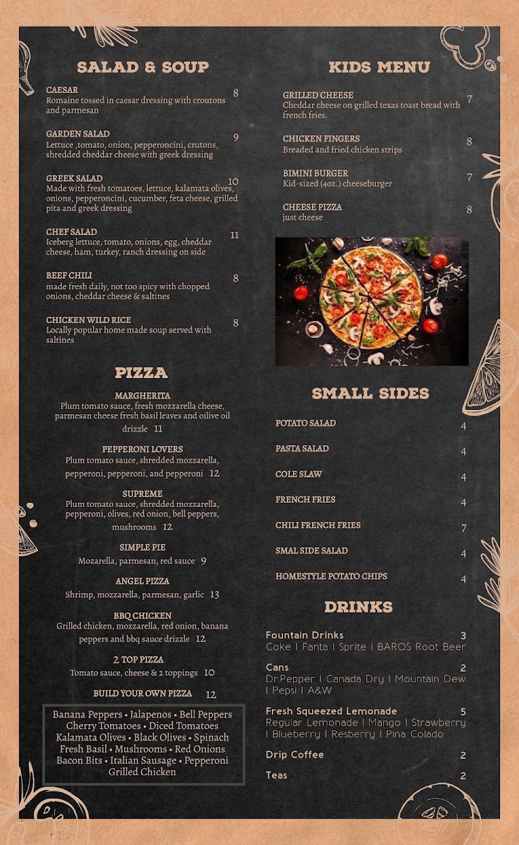 K&K Cafe menu board