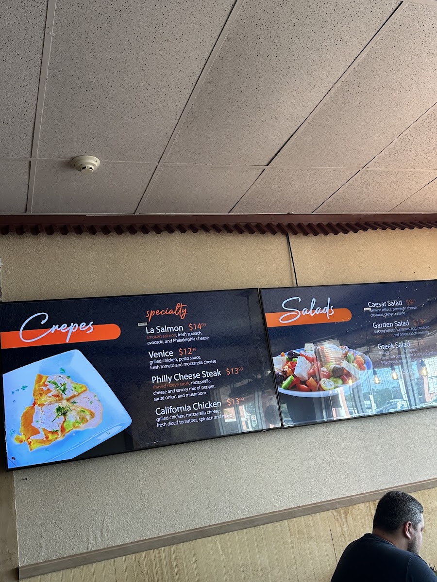 K&K Cafe menu board