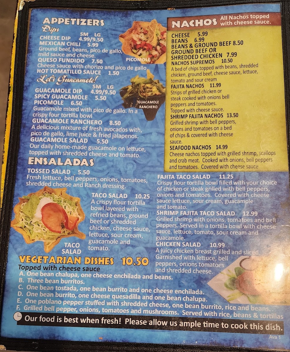 El Tule Oaxaca menu board