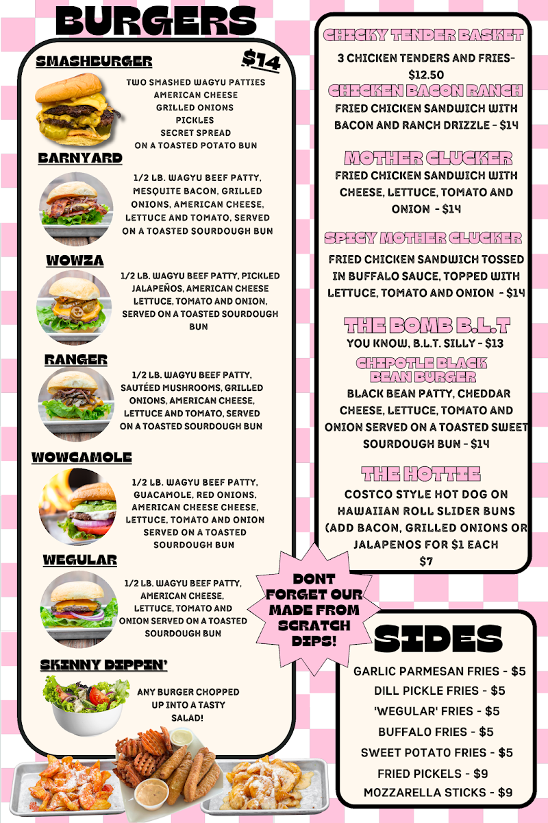 Wagyu On Wheels - The Fieldhouse @ The Crossover menu board