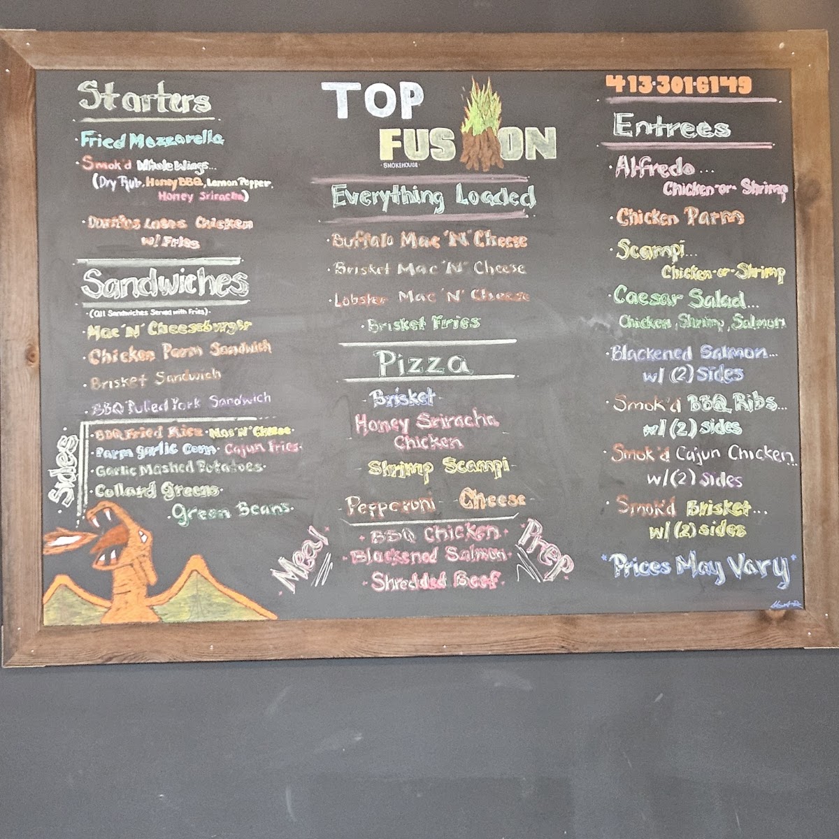 Topfusion menu board