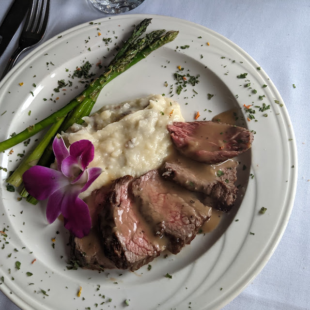 Flat Iron Steak with Whiskey Peppercorn Sauce